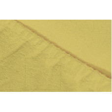 Простыня махровая на резинке (цвет желтый)